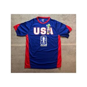 FIFA World Cup 2026 USA Soccer Jersey Outerstuff Blue Red Mens Medium NWT